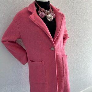 Cynthia Rowley Pink Women's Blazer Style long Coat